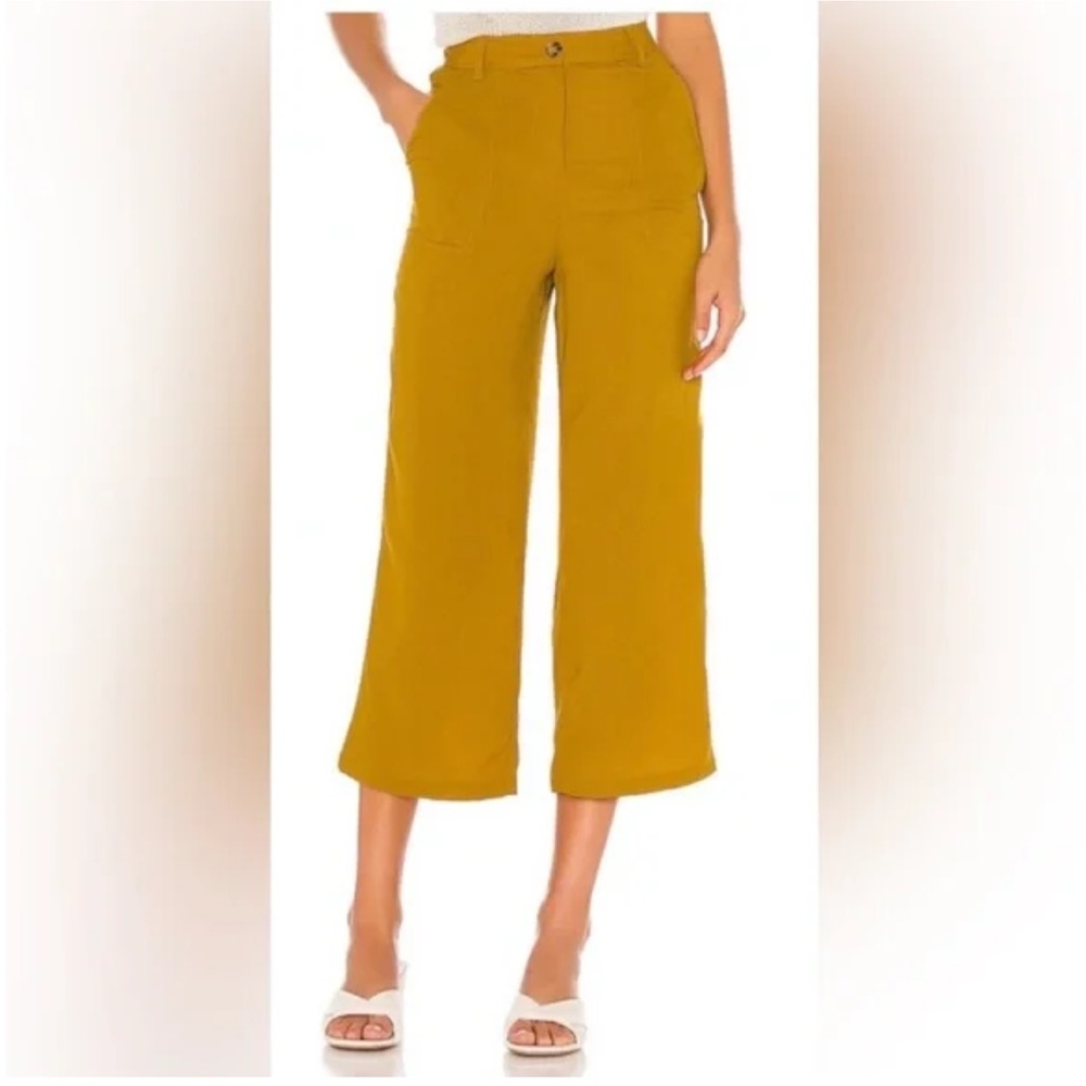 Tularosa Nellie Wide Leg Mustard Cropped Pants